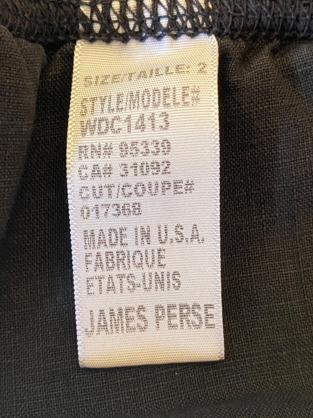 JAMES PERSE Made in USA Relaxed Linen Pants Drawstring in Black Size 2 (Medium) - Picture 10 of 15
